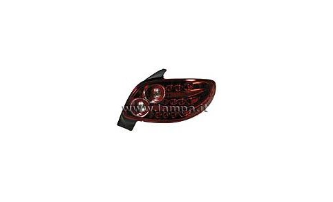 08835 FANALI POSTERIORI LED PEUGEOT 206 9/98> ROSSO