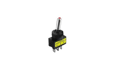45554 TOGGLE SWITCH WITH LED:3 TERMINALS 12V_RED 20A