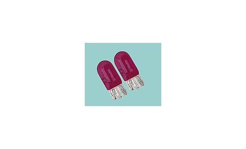 58363 12V WEDGE BASE LAMP_WB5W_5W_W2.1X9.5D_2 PCS-RED