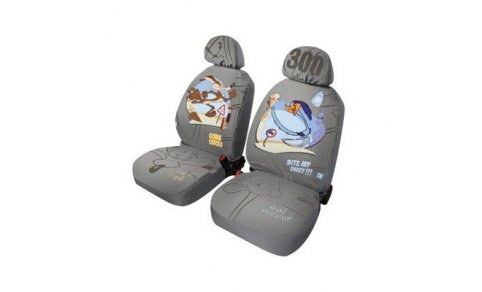 54662 WILE E. COYOTE:PAIR OF FRONT SEAT COVERS_GREY