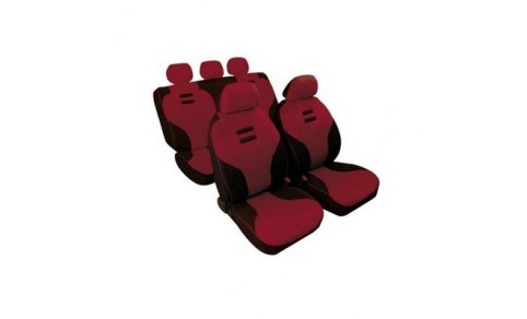 54901 KYNOX:CAR SEAT COVER SET_WINE RED