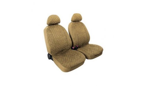 MIKY:PAIR OF HIGH-QUALITY MICROFIBRE FRONT SEAT COVERS_BEIGE