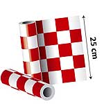 07723 CAR STRIPES CHEQUERED_CM 25X500_RED