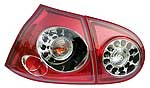 09340 PAIR OF REAR LED LIGHTS VW GOLF V 10/03> RED