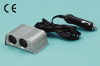 39068 SILVER ALUMINIUM FUSED DOUBLE SOCKET:12V