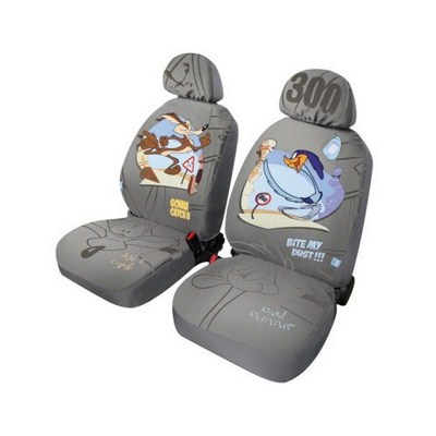 54662 WILE E. COYOTE:PAIR OF FRONT SEAT COVERS_GREY